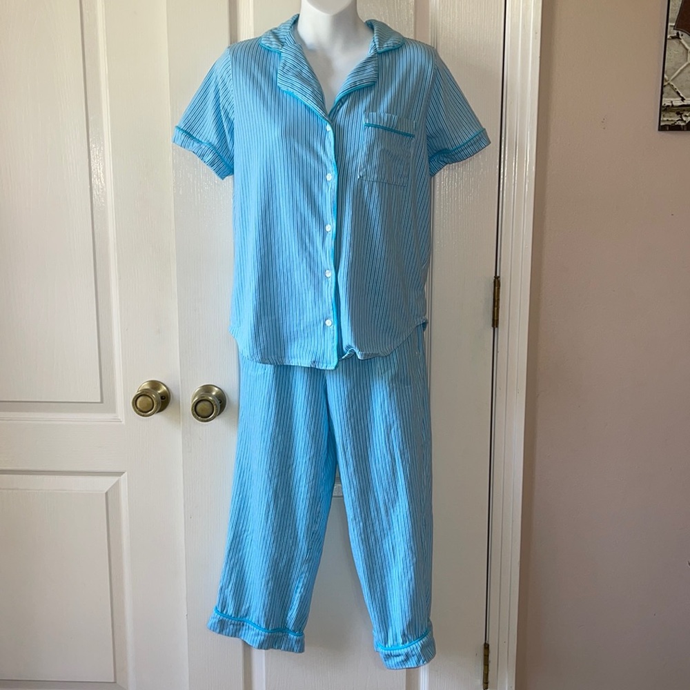 Secret Treasures blue and white pajamas